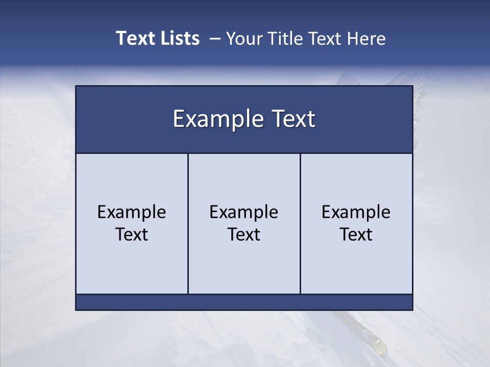 Competiting Skier Sliding PowerPoint Template