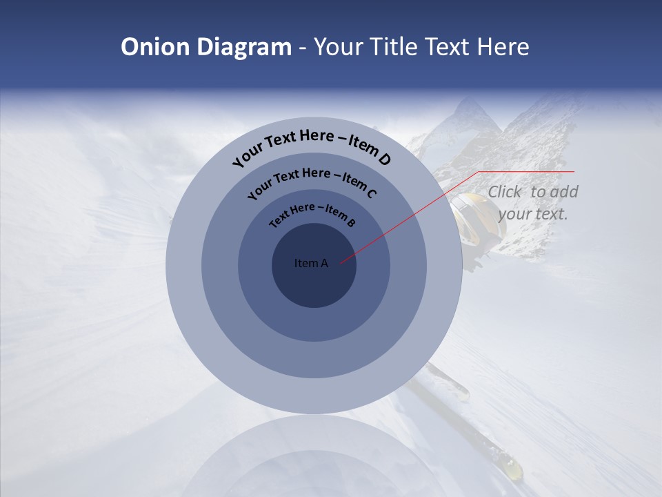 Competiting Skier Sliding PowerPoint Template