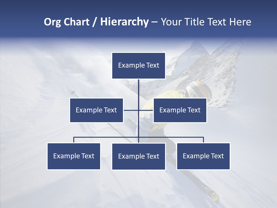 Competiting Skier Sliding PowerPoint Template