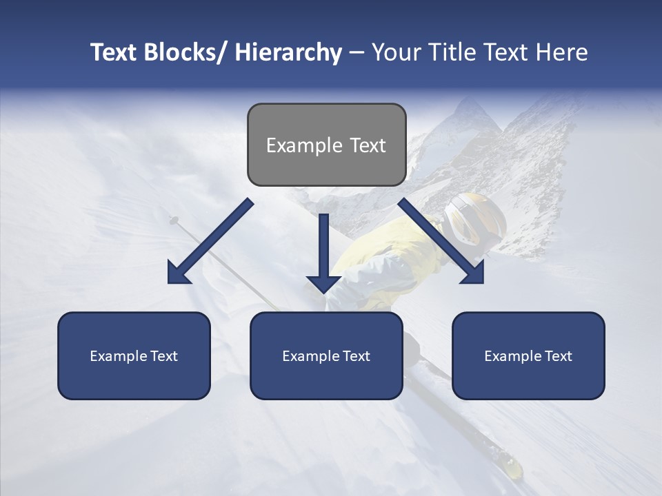 Competiting Skier Sliding PowerPoint Template