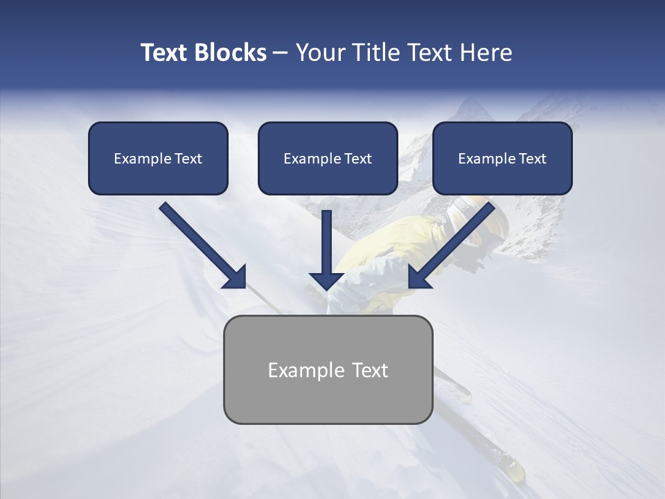 Competiting Skier Sliding PowerPoint Template