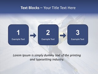 Competiting Skier Sliding PowerPoint Template