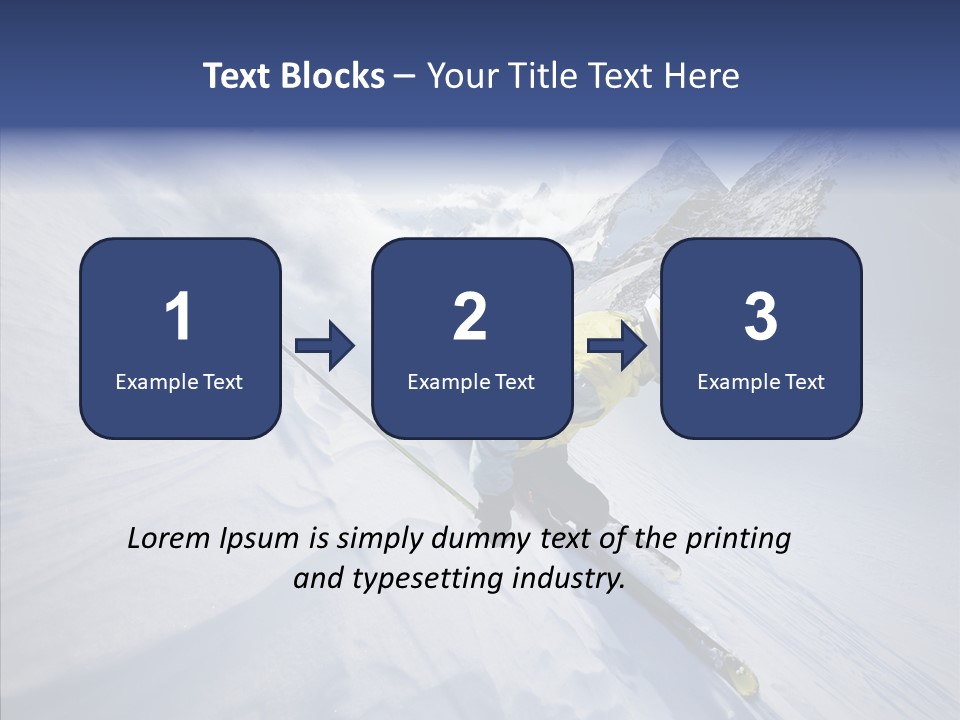 Competiting Skier Sliding PowerPoint Template