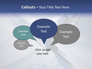 Competiting Skier Sliding PowerPoint Template