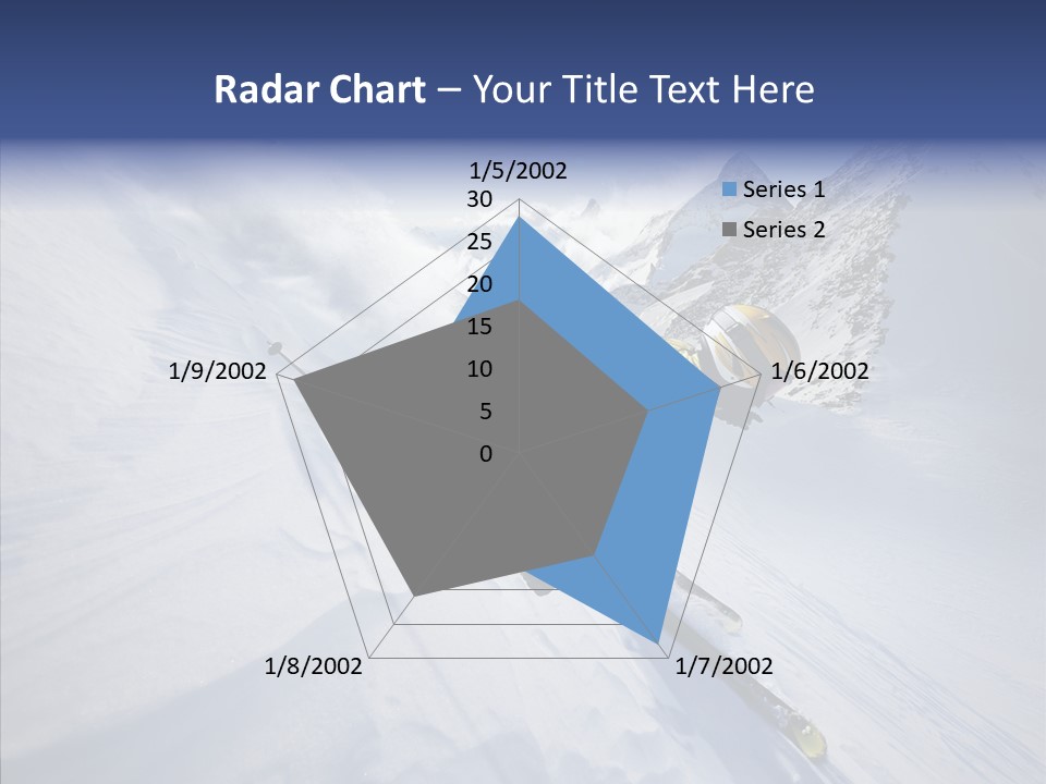 Competiting Skier Sliding PowerPoint Template
