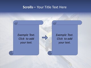 Competiting Skier Sliding PowerPoint Template
