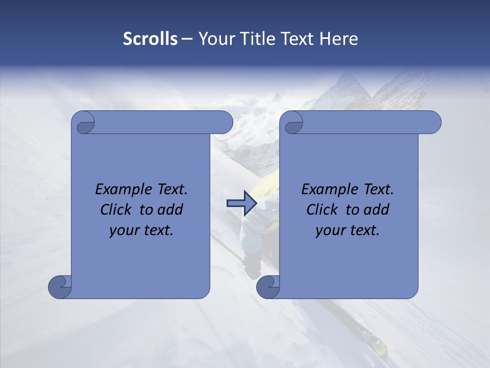 Competiting Skier Sliding PowerPoint Template