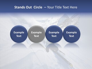 Competiting Skier Sliding PowerPoint Template