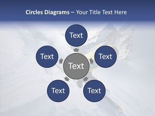 Competiting Skier Sliding PowerPoint Template