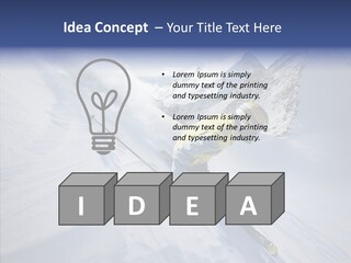 Competiting Skier Sliding PowerPoint Template