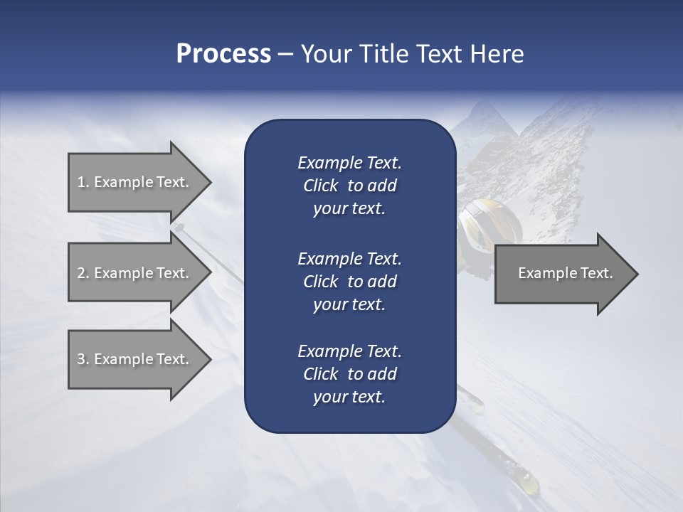 Competiting Skier Sliding PowerPoint Template