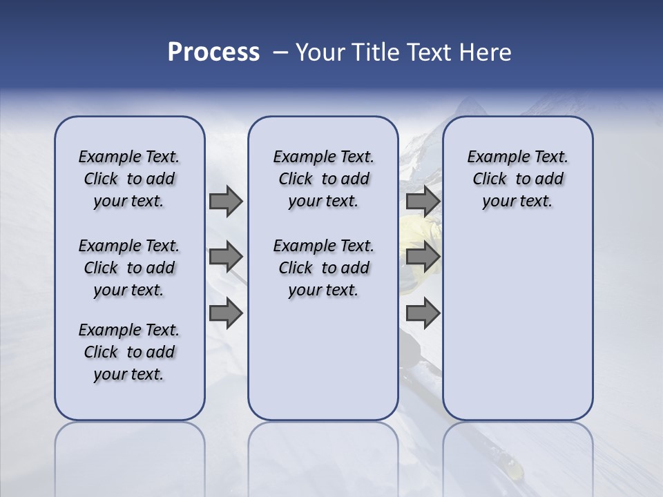 Competiting Skier Sliding PowerPoint Template