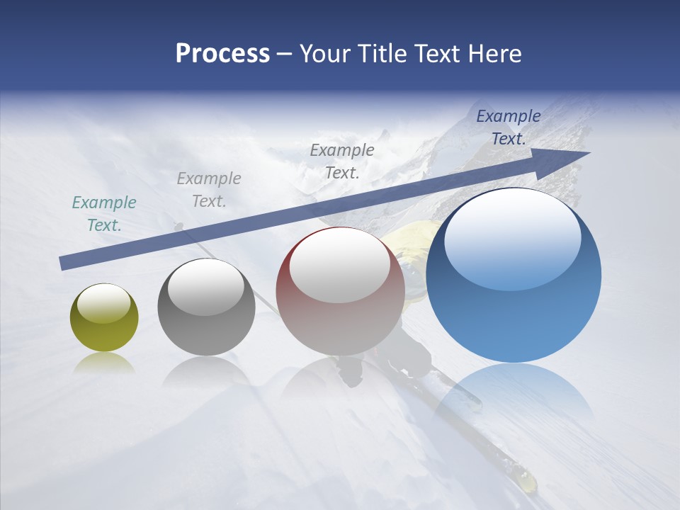 Competiting Skier Sliding PowerPoint Template