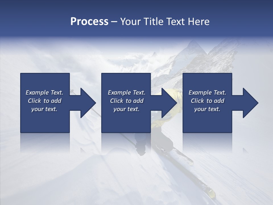 Competiting Skier Sliding PowerPoint Template