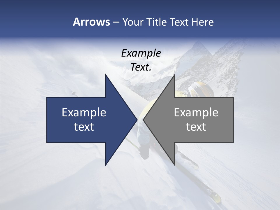 Competiting Skier Sliding PowerPoint Template