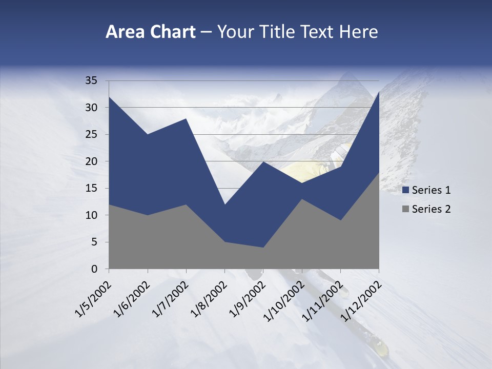 Competiting Skier Sliding PowerPoint Template