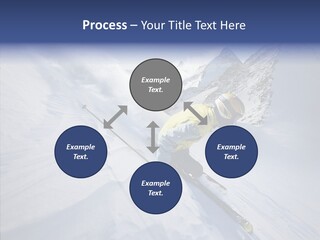 Competiting Skier Sliding PowerPoint Template