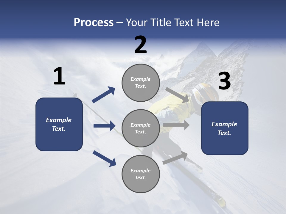 Competiting Skier Sliding PowerPoint Template