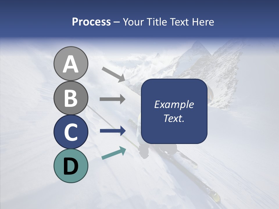 Competiting Skier Sliding PowerPoint Template