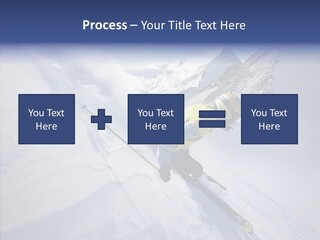 Competiting Skier Sliding PowerPoint Template