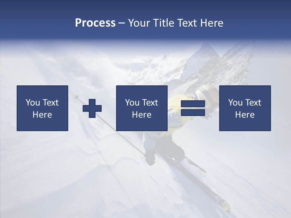 Competiting Skier Sliding PowerPoint Template