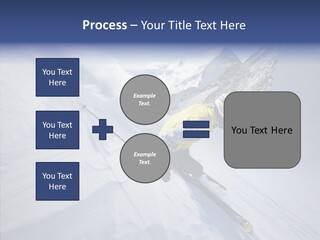 Competiting Skier Sliding PowerPoint Template