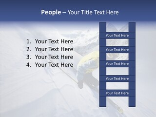 Competiting Skier Sliding PowerPoint Template