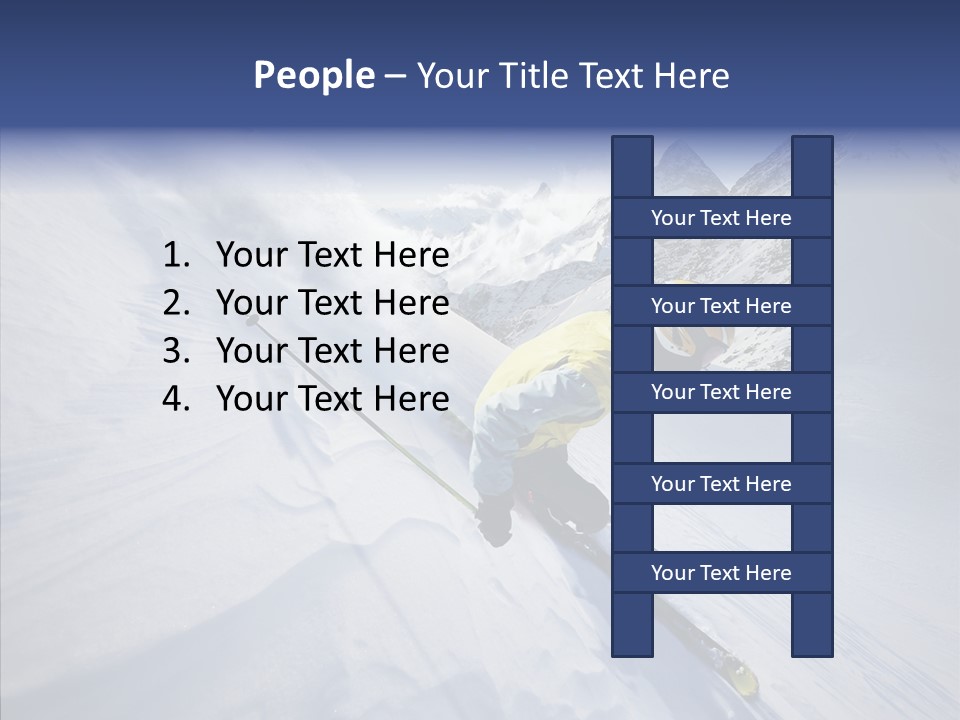 Competiting Skier Sliding PowerPoint Template
