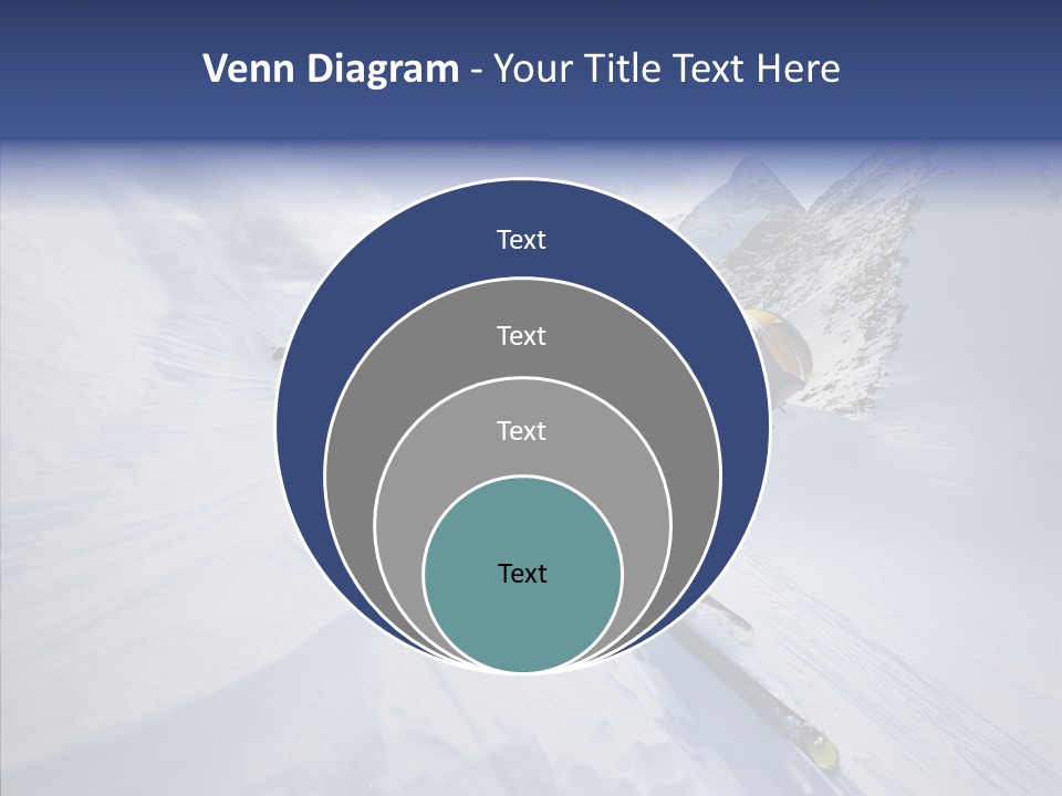 Competiting Skier Sliding PowerPoint Template