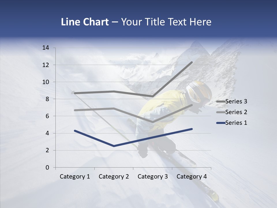 Competiting Skier Sliding PowerPoint Template