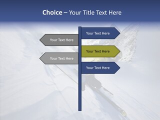 Competiting Skier Sliding PowerPoint Template
