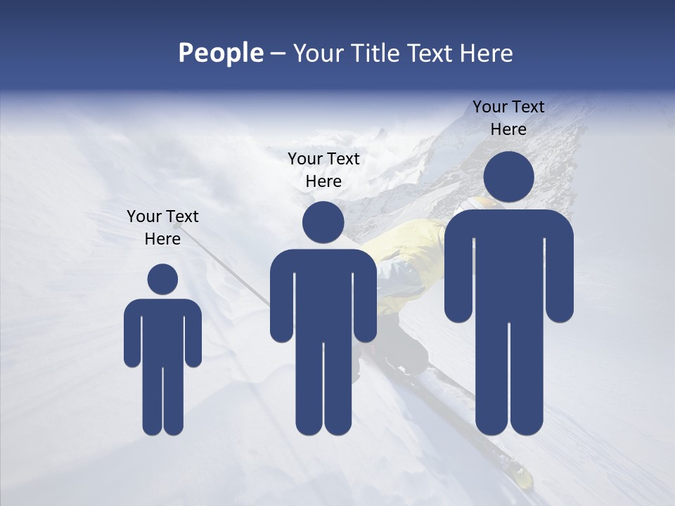 Competiting Skier Sliding PowerPoint Template