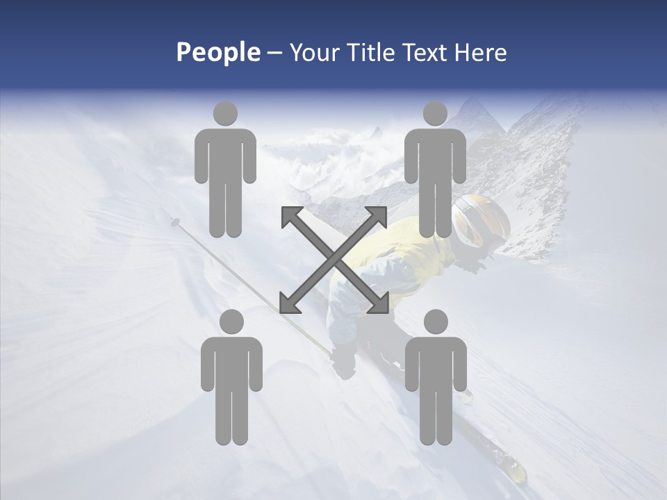 Competiting Skier Sliding PowerPoint Template