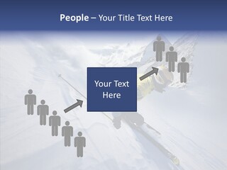 Competiting Skier Sliding PowerPoint Template