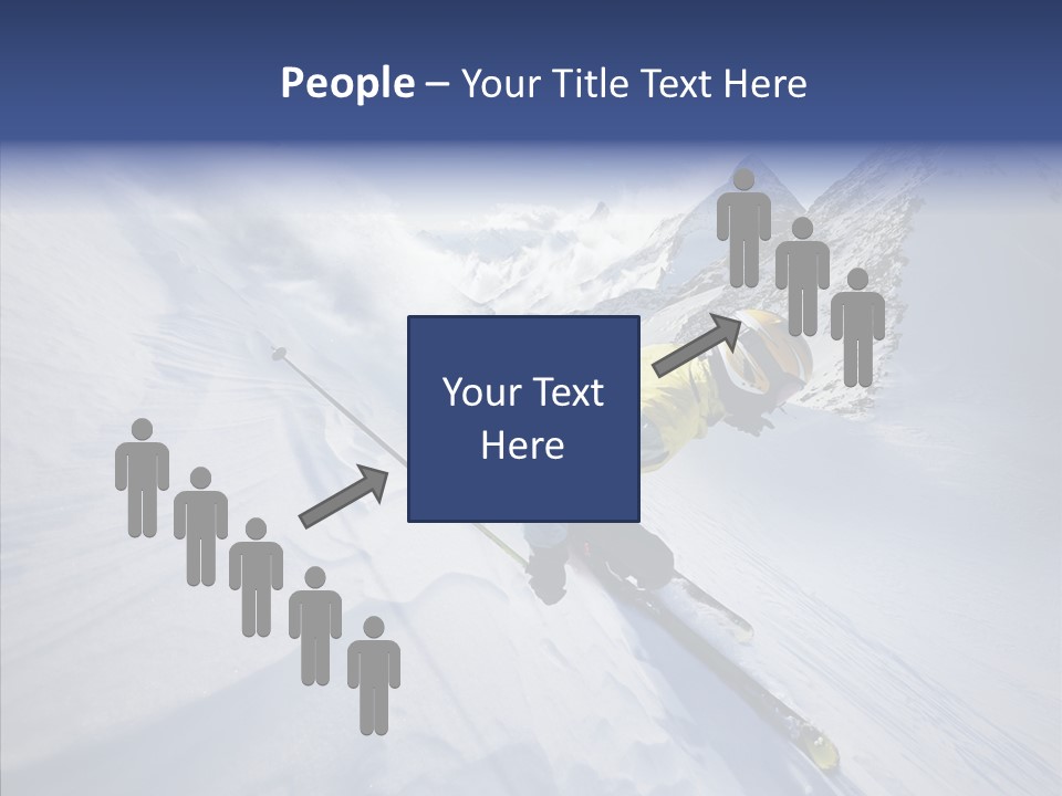 Competiting Skier Sliding PowerPoint Template