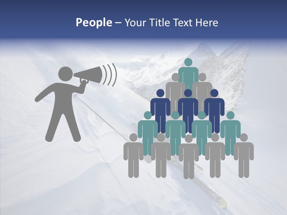 Competiting Skier Sliding PowerPoint Template