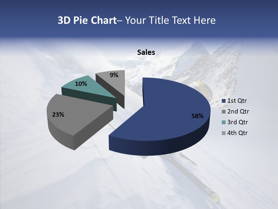 Competiting Skier Sliding PowerPoint Template