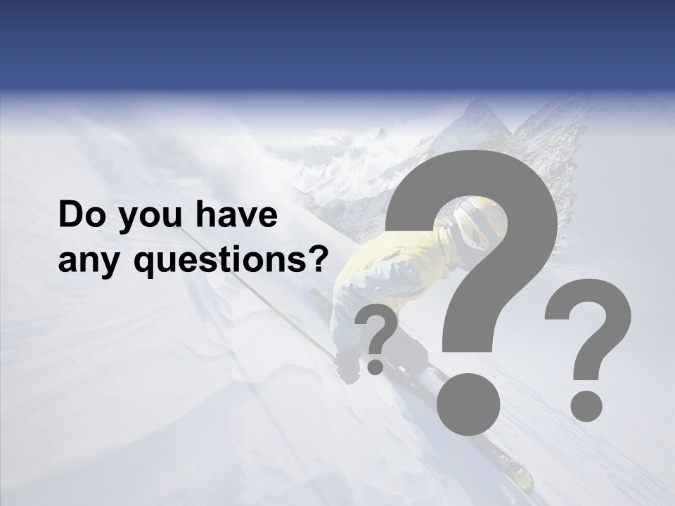 Competiting Skier Sliding PowerPoint Template