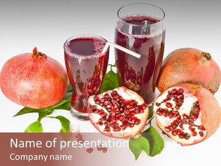 Meal Pomegranate Delicacy PowerPoint Template