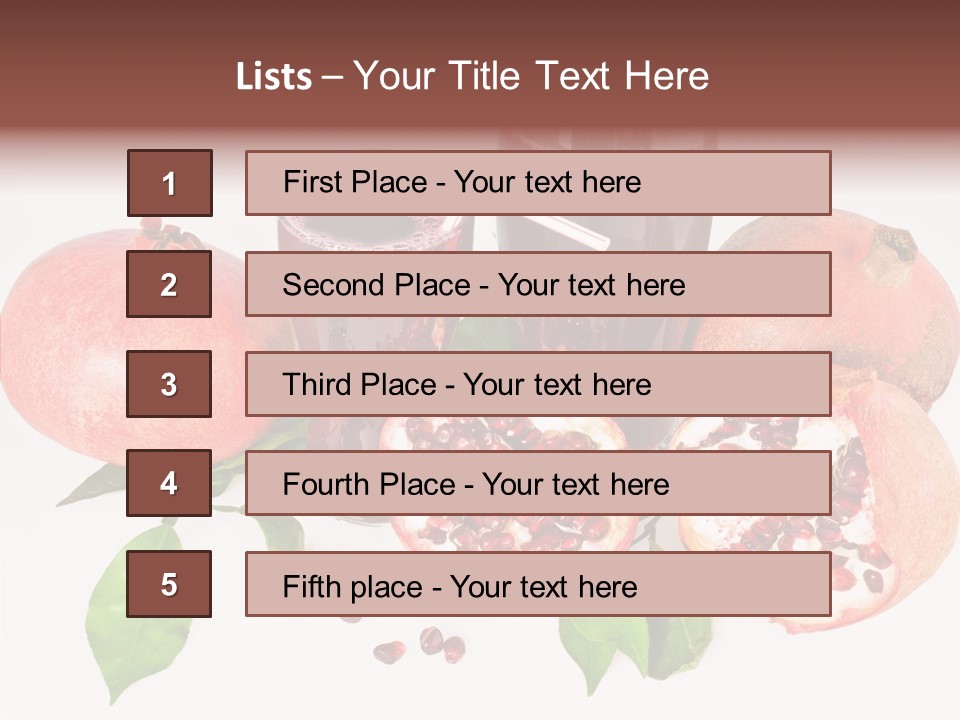 Meal Pomegranate Delicacy PowerPoint Template