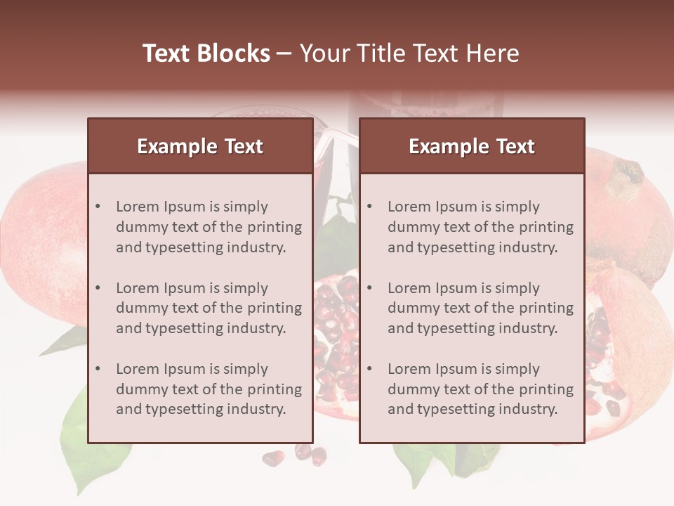 Meal Pomegranate Delicacy PowerPoint Template