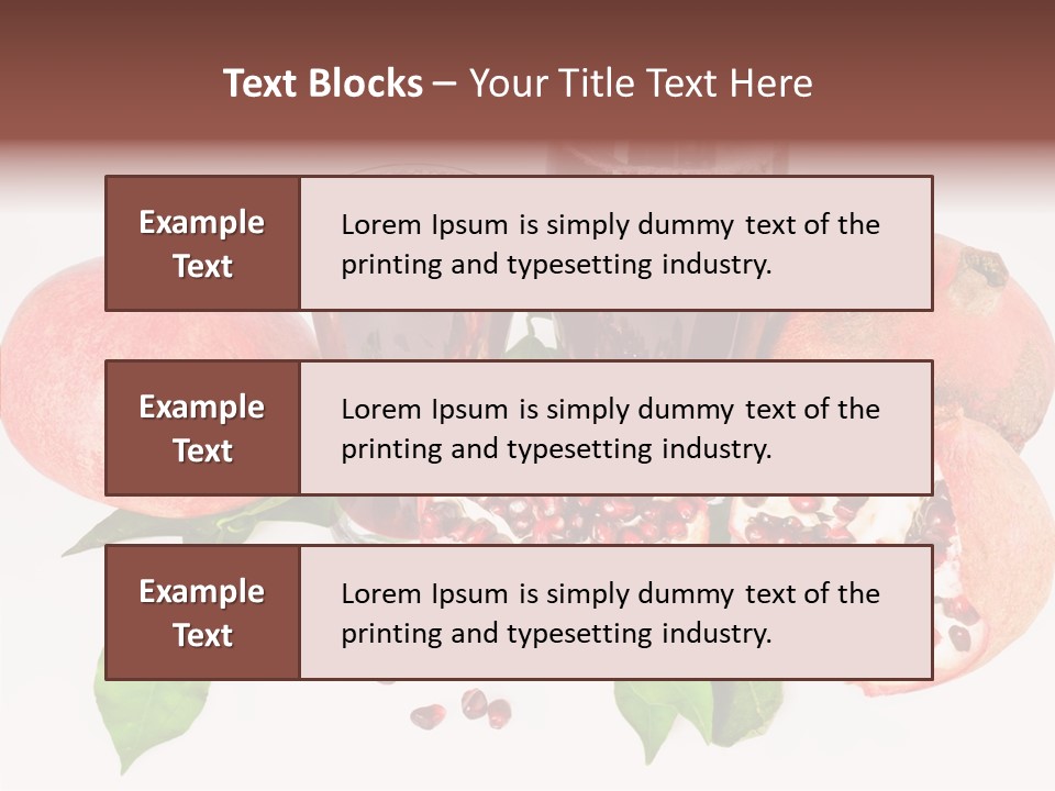 Meal Pomegranate Delicacy PowerPoint Template