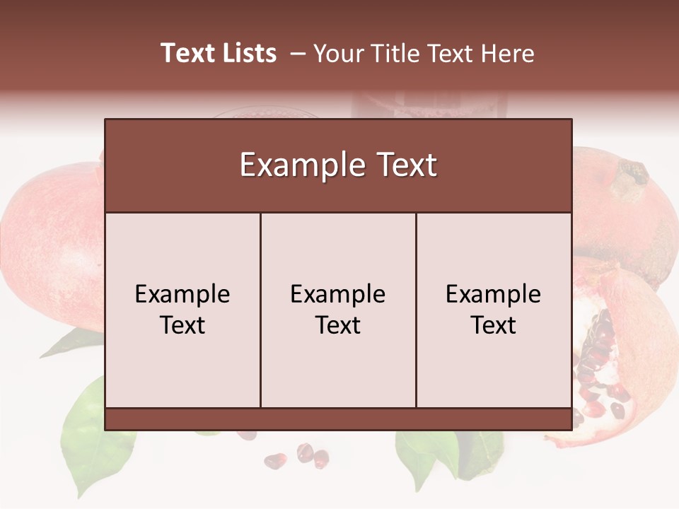 Meal Pomegranate Delicacy PowerPoint Template