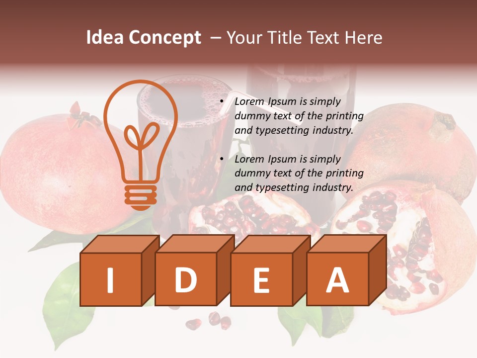 Meal Pomegranate Delicacy PowerPoint Template