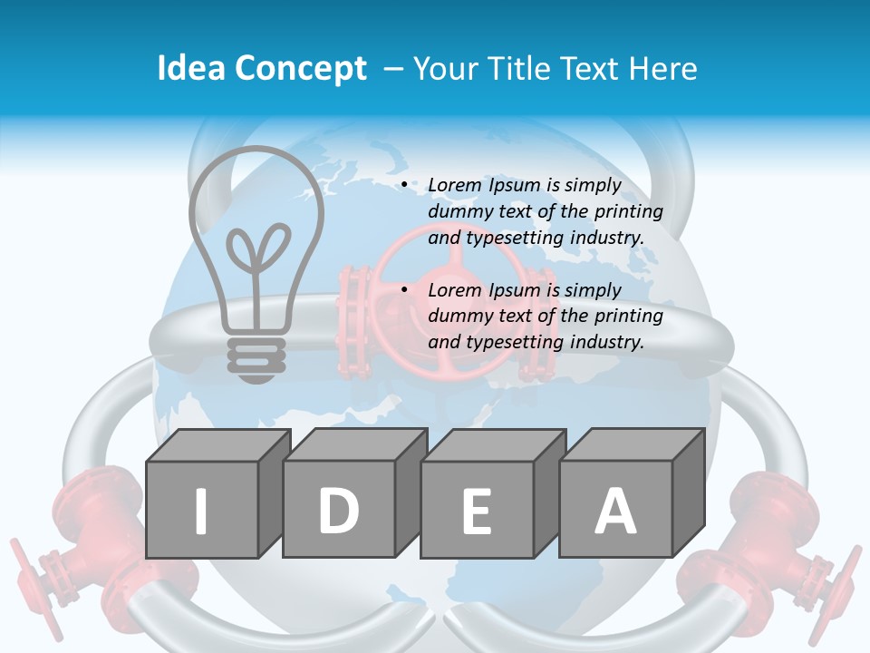 Valve Illustration Industrial PowerPoint Template