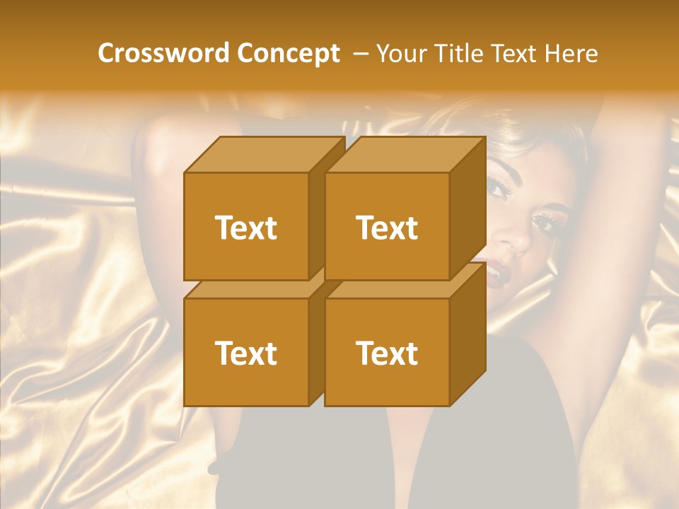 Blond Lady Make Up PowerPoint Template