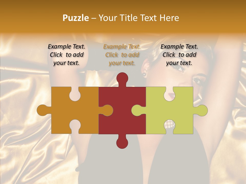 Blond Lady Make Up PowerPoint Template