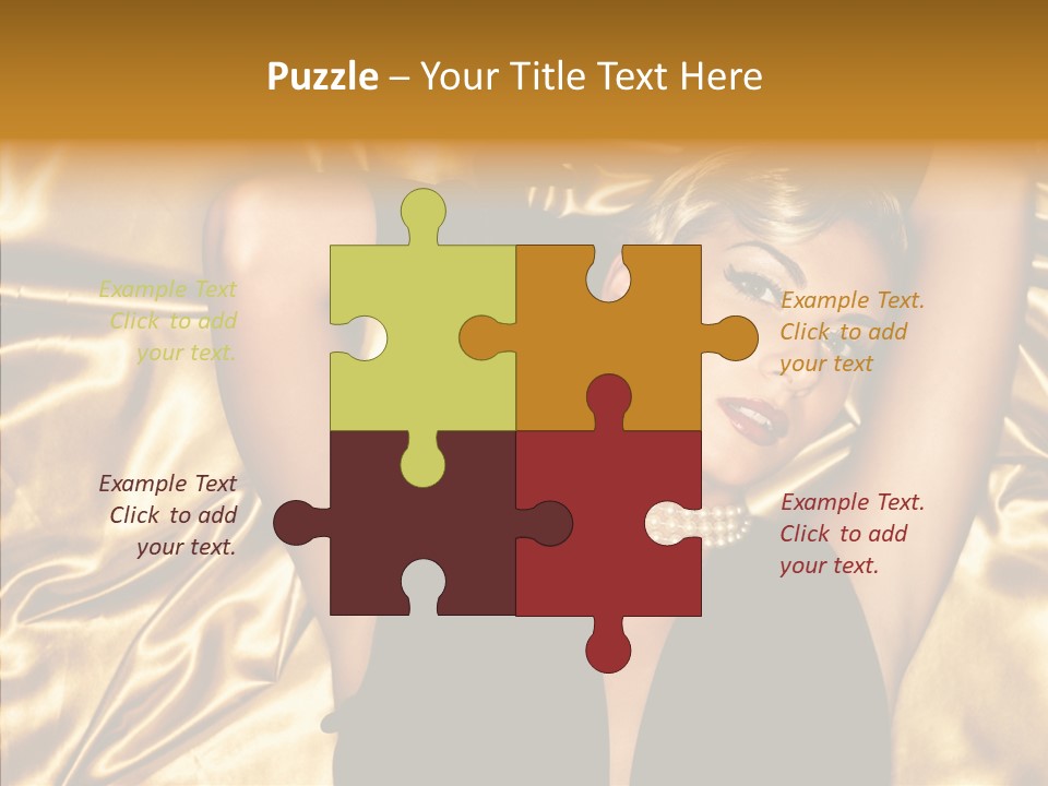 Blond Lady Make Up PowerPoint Template