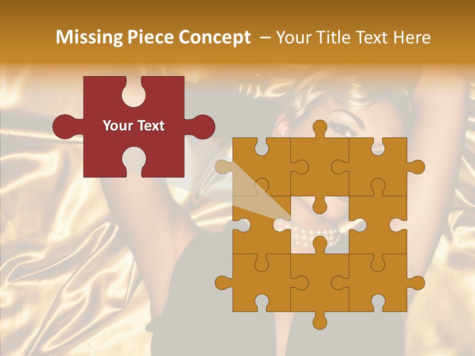 Blond Lady Make Up PowerPoint Template