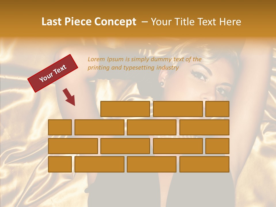 Blond Lady Make Up PowerPoint Template
